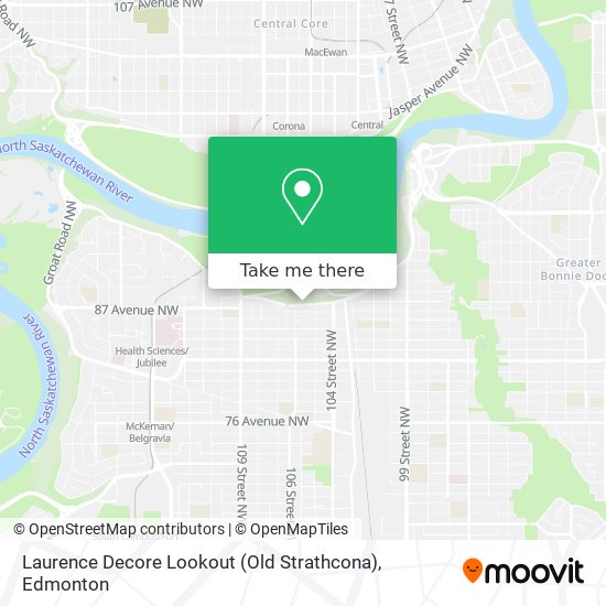 Laurence Decore Lookout (Old Strathcona) map