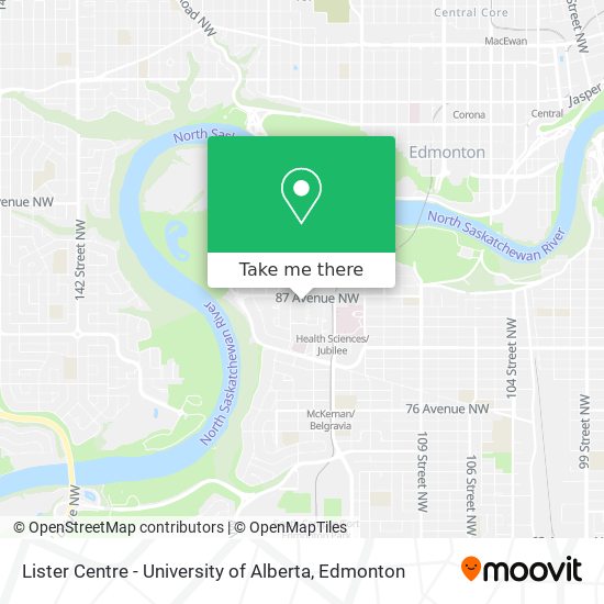 Lister Centre - University of Alberta map