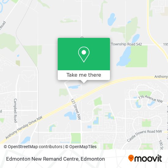 Edmonton New Remand Centre map