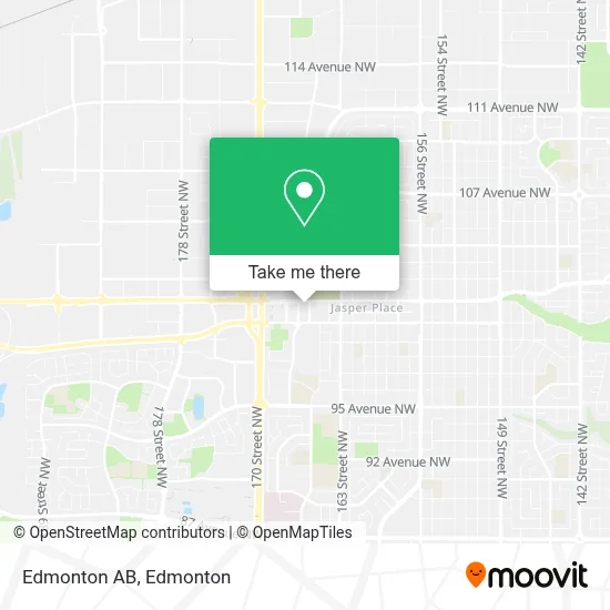 Edmonton AB map