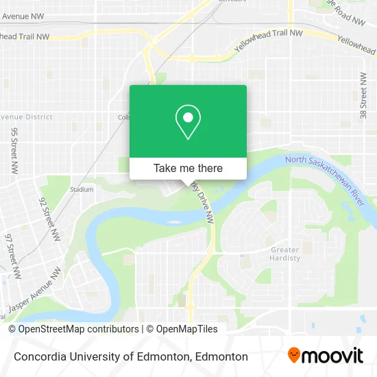 Concordia University of Edmonton map