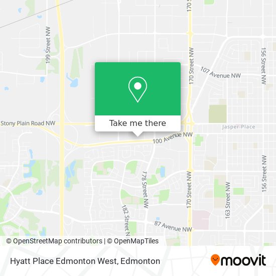 Hyatt Place Edmonton West map