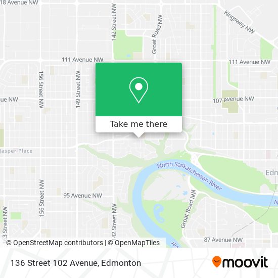 136 Street 102 Avenue map