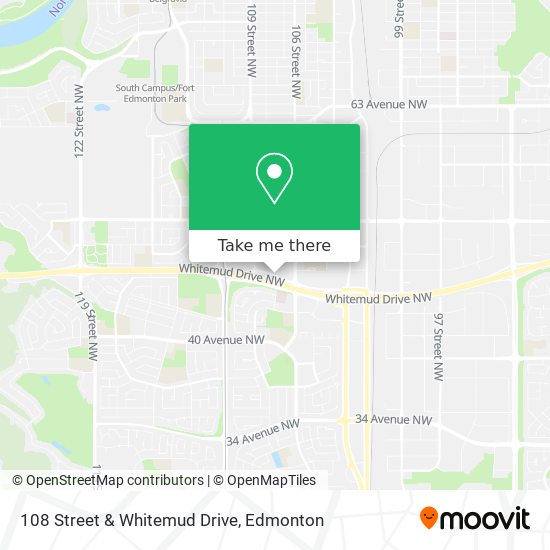 108 Street & Whitemud Drive map