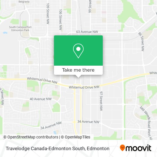 Travelodge Canada-Edmonton South map