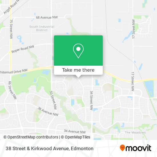 38 Street & Kirkwood Avenue map