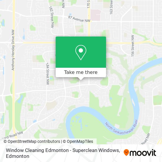 Window Cleaning Edmonton - Superclean Windows map