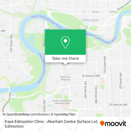 Kaye Edmonton Clinic - Aberhart Centre Surface Lot map