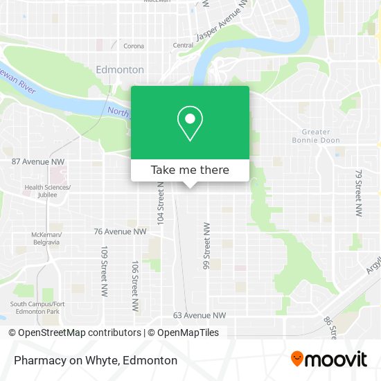 Pharmacy on Whyte map