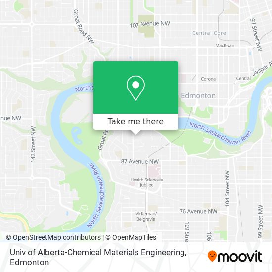 Univ of Alberta-Chemical Materials Engineering map