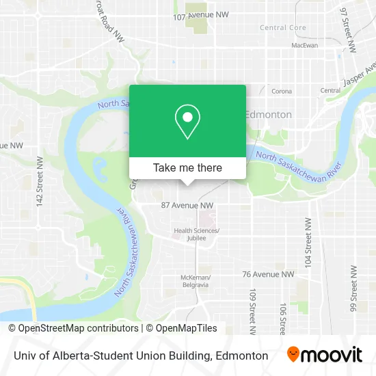Univ of Alberta-Student Union Building map