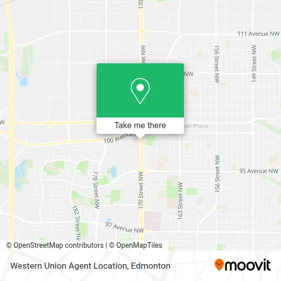Western Union Agent Location map
