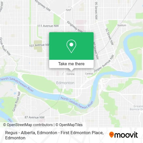 Regus - Alberta, Edmonton - First Edmonton Place map