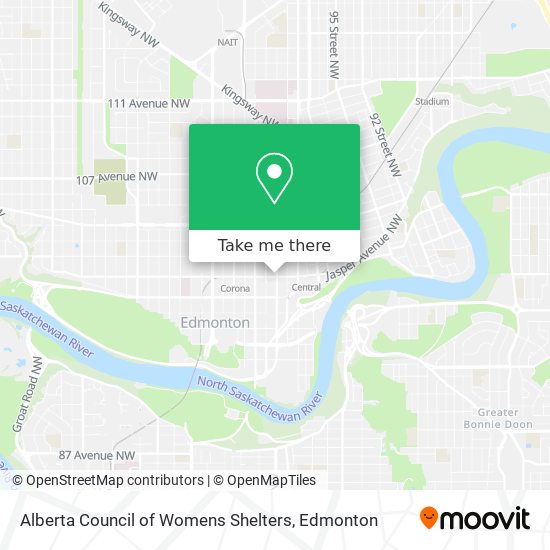 Alberta Council of Womens Shelters map