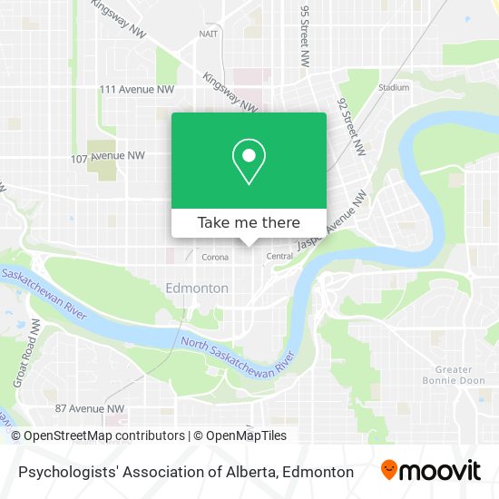 Psychologists' Association of Alberta map