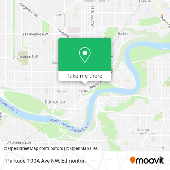 Parkade-100A Ave NW map