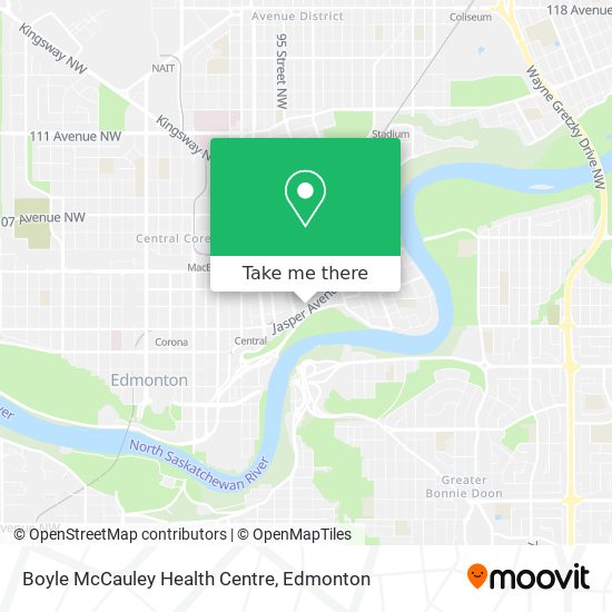 Boyle McCauley Health Centre map