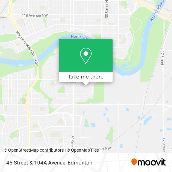 45 Street & 104A Avenue map
