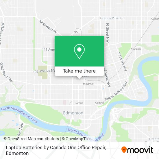 Laptop Batteries by Canada One Office Repair map