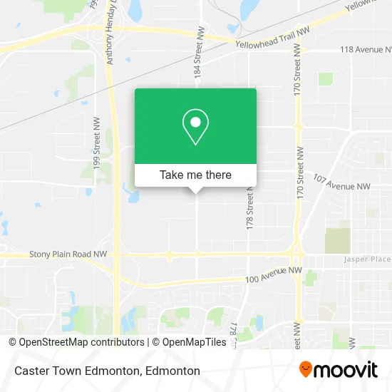 Caster Town Edmonton map