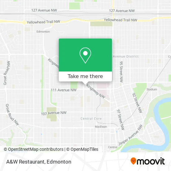 A&W Restaurant map