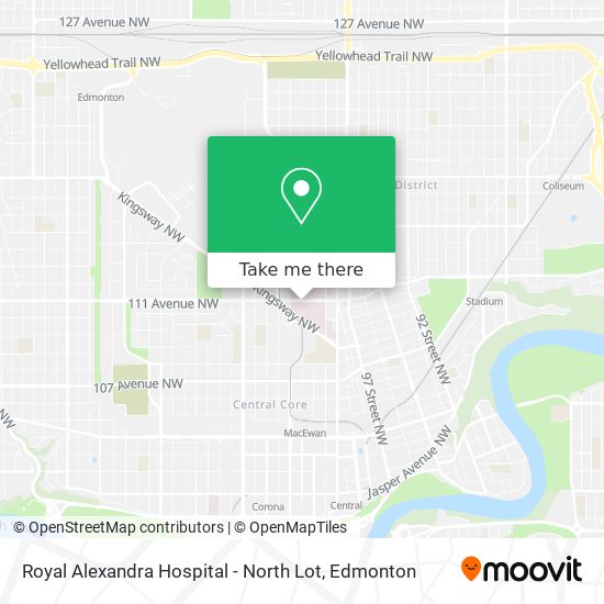 Royal Alexandra Hospital - North Lot map