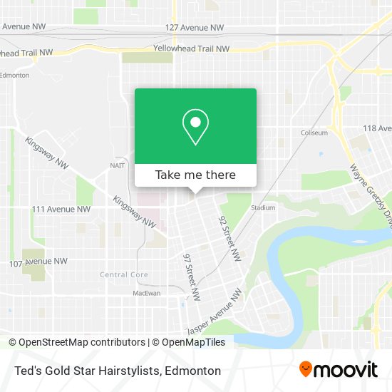Ted's Gold Star Hairstylists map