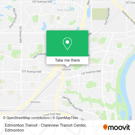 Edmonton Transit - Clareview Transit Center map