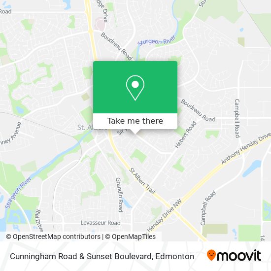 Cunningham Road & Sunset Boulevard map
