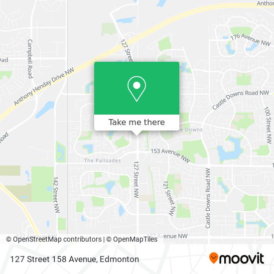 127 Street 158 Avenue map