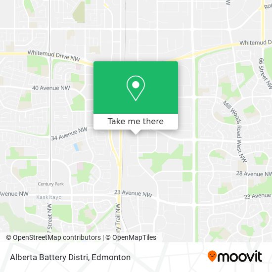 Alberta Battery Distri map