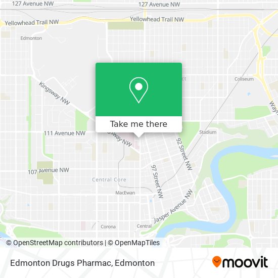 Edmonton Drugs Pharmac map