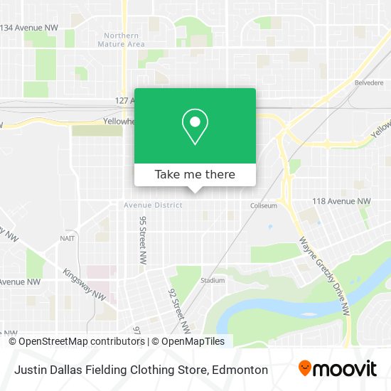 Justin Dallas Fielding Clothing Store map