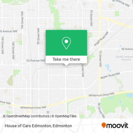 House of Cars Edmonton map