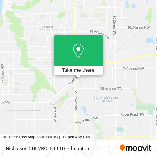 Nicholson CHEVROLET LTD map