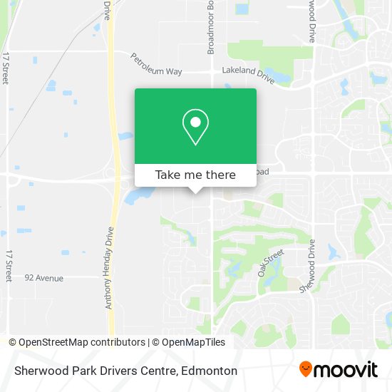 Sherwood Park Drivers Centre map