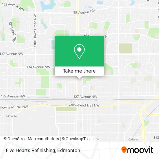 Five Hearts Refinishing map