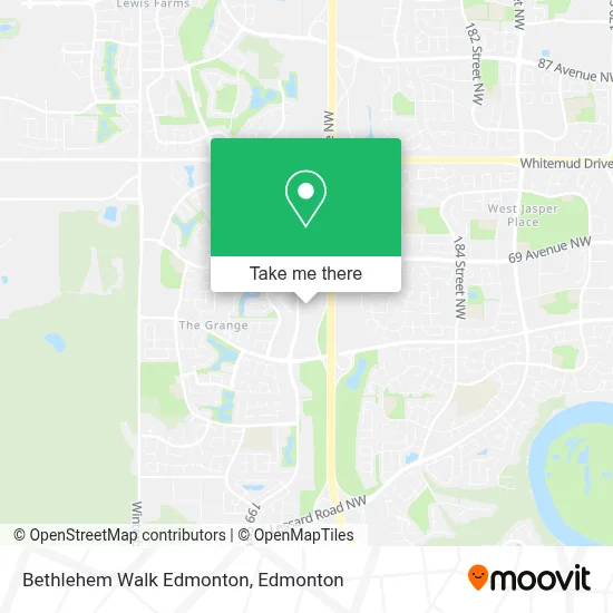Bethlehem Walk Edmonton map