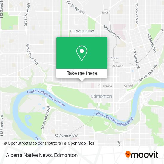 Alberta Native News map