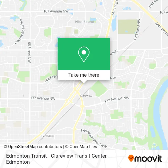 Edmonton Transit - Clareview Transit Center map