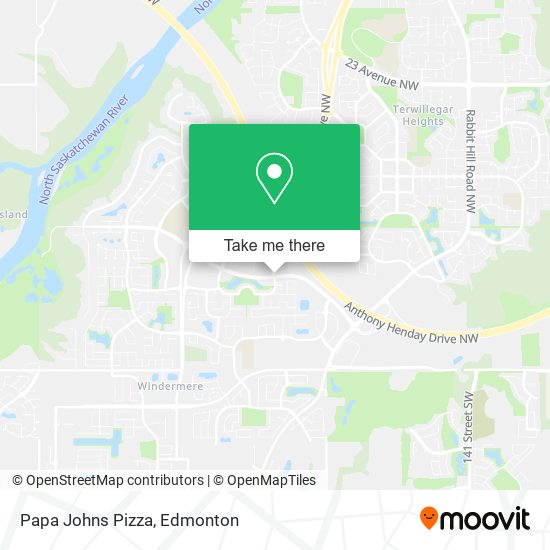 Papa Johns Pizza map