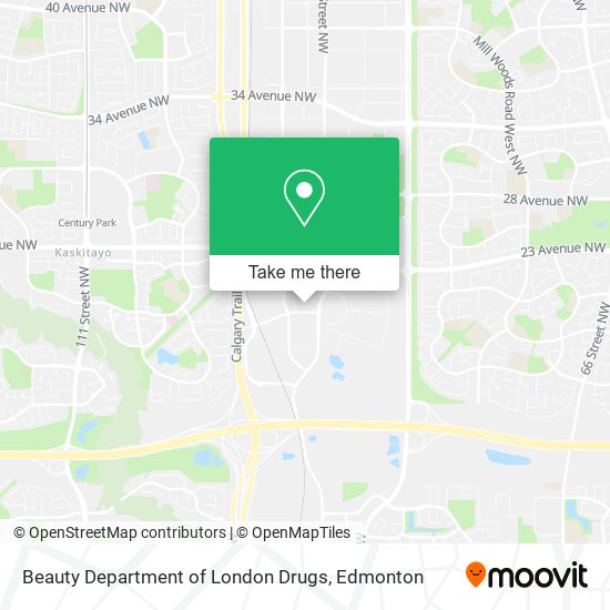 Beauty Department of London Drugs map