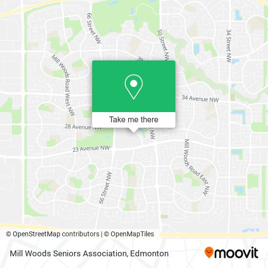 Mill Woods Seniors Association map