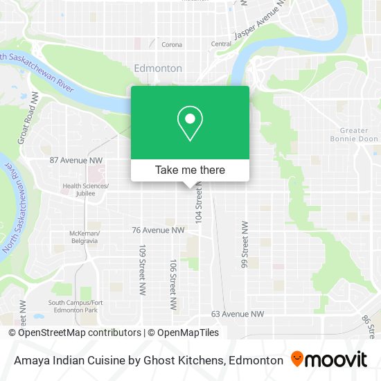 Amaya Indian Cuisine by Ghost Kitchens map