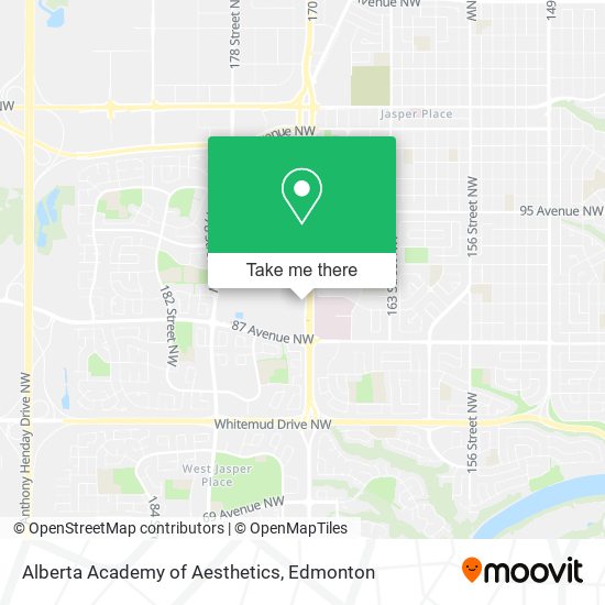 Alberta Academy of Aesthetics map