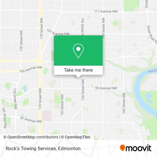 Rock's Towing Services map