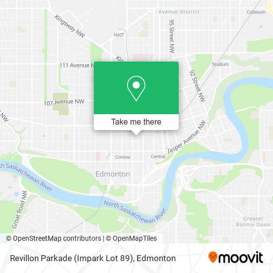 Revillon Parkade (Impark Lot 89) map