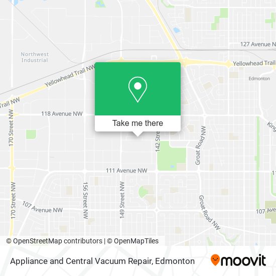 Appliance and Central Vacuum Repair map