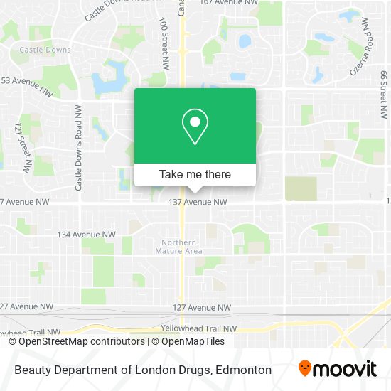 Beauty Department of London Drugs map