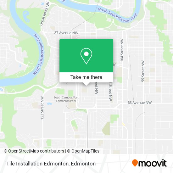 Tile Installation Edmonton map